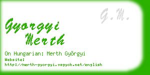 gyorgyi merth business card